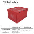 53l Caja plegable de moda roja con cubierta